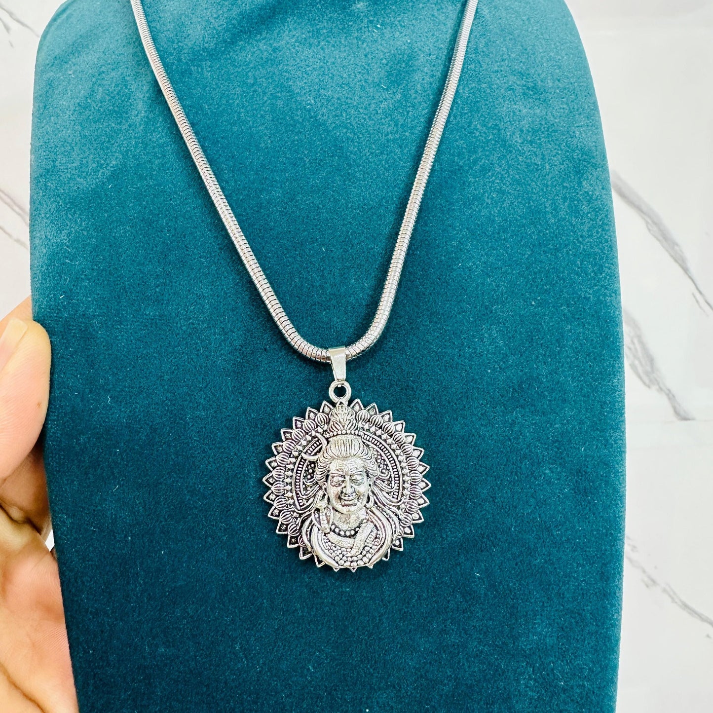 Lord Shiva Pendant with Snake Chain