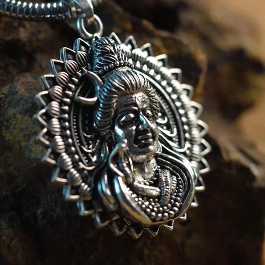 Lord Shiva Pendant with Snake Chain