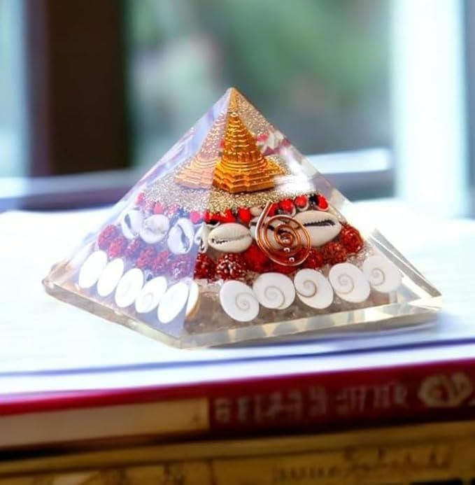 Laxmi Wealth Pyramid - Shree Yantra, Gomati Chakra, Rudraksha, Kodi